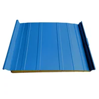 Cubierta Sándwich 52.5 cm Ancho Aluzinc de 0.50 mm Pintura Poliéster Azul Colonial Aislam Fibra de Vidrio 30mm