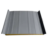 Cubierta Sándwich 52.5 cm Ancho Aluzinc de 0.50 mm Pintura Poliéster Aluminio Oscuro Aislam Fibra de Vidrio 30mm