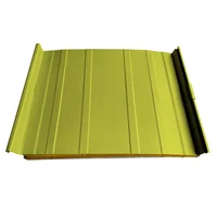 Cubierta Sándwich 52.5 cm Ancho Aluzinc de 0.50 mm Pintura Poliéster Pistacho Aislam Fibra de Vidrio 30mm