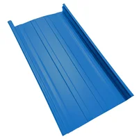 Cubierta Metálica 25 cm Ancho Aluzinc de 0.50 mm Pintura Poliéster Azul Colonial