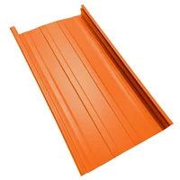 Cubierta Metálica 25 cm Ancho Aluzinc de 0.50 mm Pintura Poliéster Naranja
