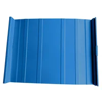 Cubierta Metálica 50 cm Ancho Aluzinc de 0.50 mm Pintura Poliéster Azul Colonial