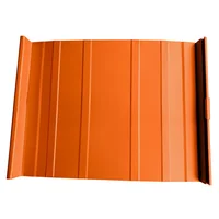Cubierta Metálica 50 cm Ancho Aluzinc de 0.50 mm Pintura Poliéster Naranja