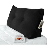 Cojín Tv De Lectura Cama Semidoble Negro