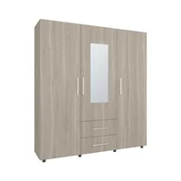 Closet Grayson 200X180X49 Rta Gris Blanco