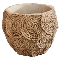 Matera Tejida Círculos Cemento 21.5x16.5 Cm Beige Jordania Marres