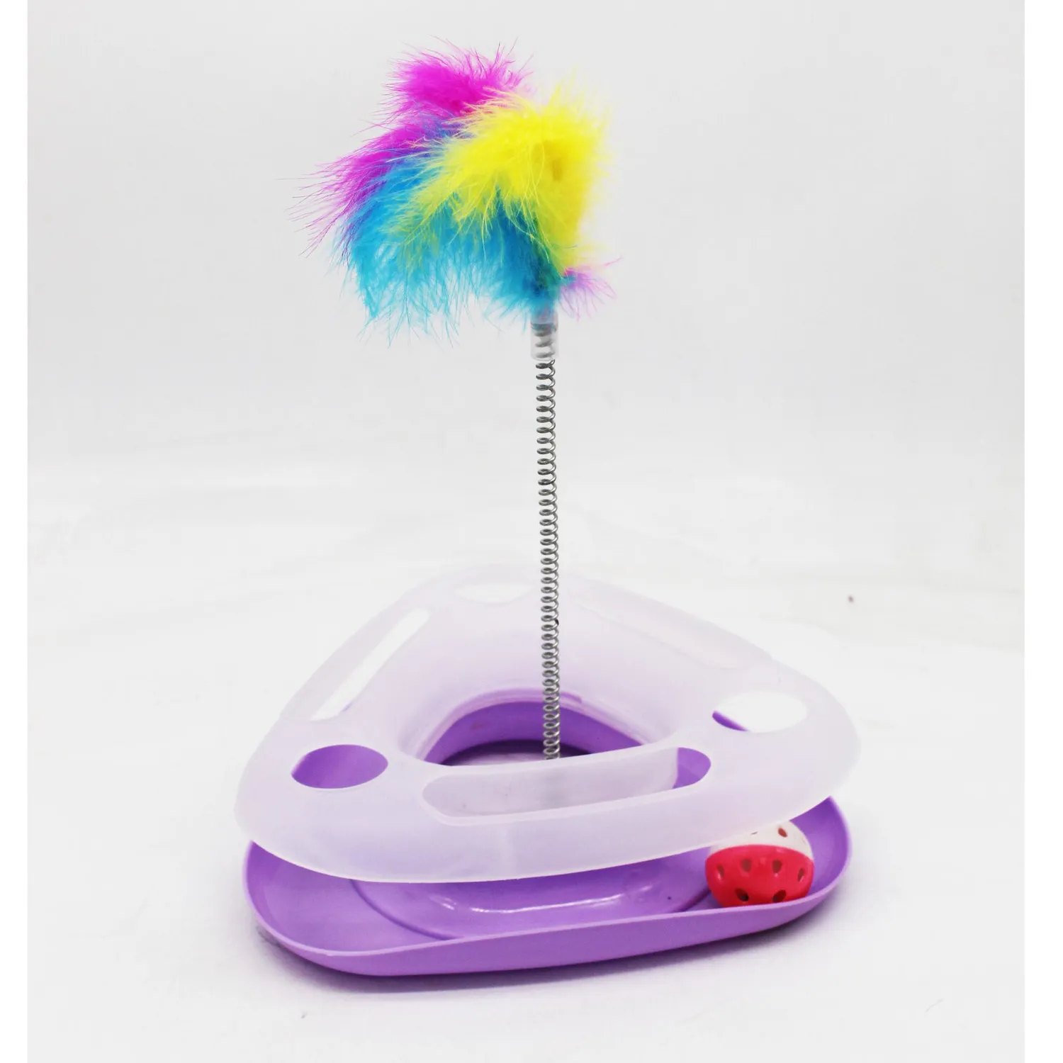 Juguete Gato Surtido Triangular Con Pluma Petizoos