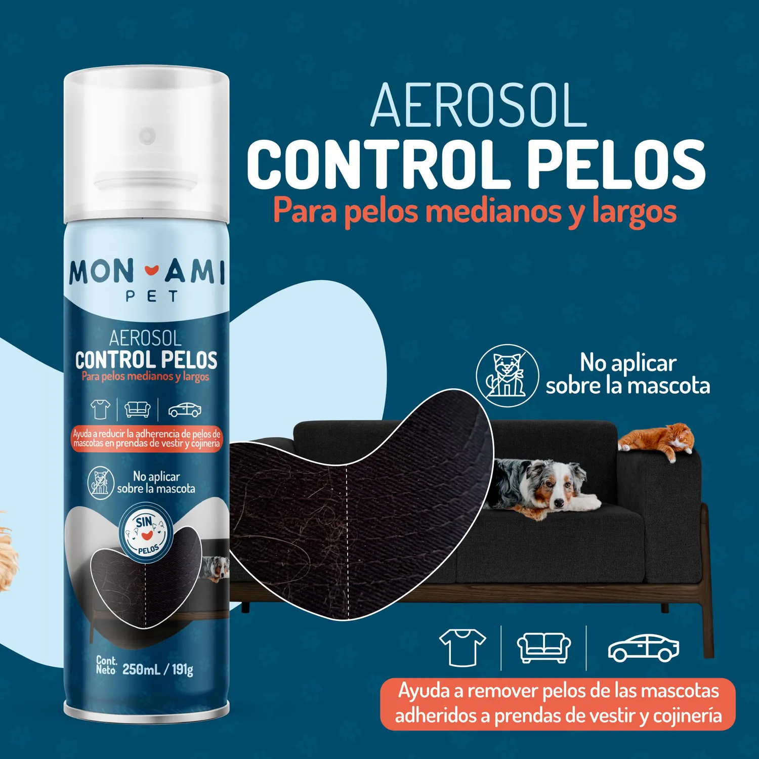 Control Pelos En Aerosol Monami X250ml 3