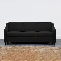 Sofá Cama con Herraje Americano Jackson Negro Microfibra