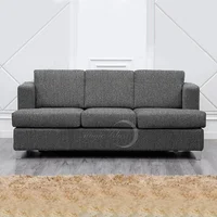 Sofá Cama con Herraje Americano Baltimore Gris Microfibra