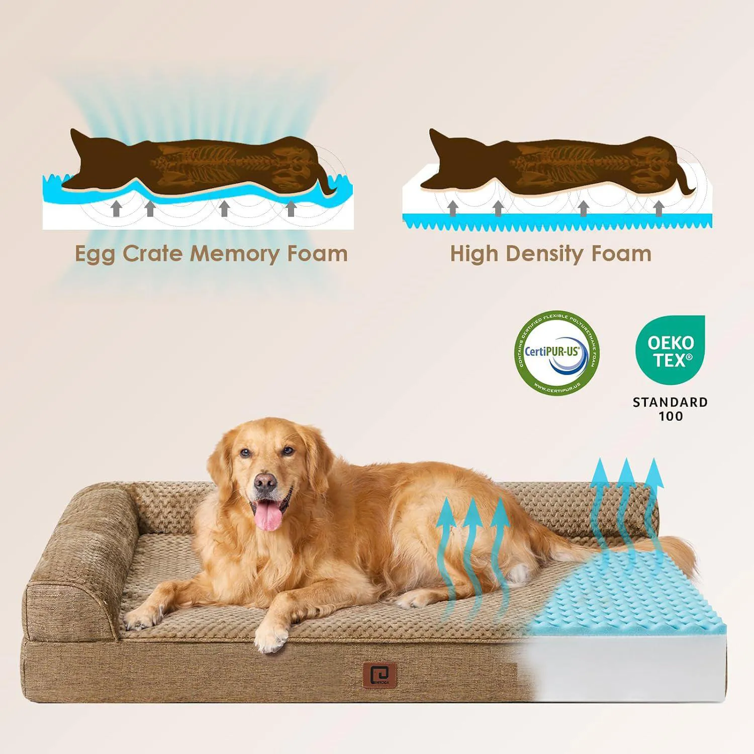 Cama Ortopédica para Perros Medianos de 76 x 50 cm 4