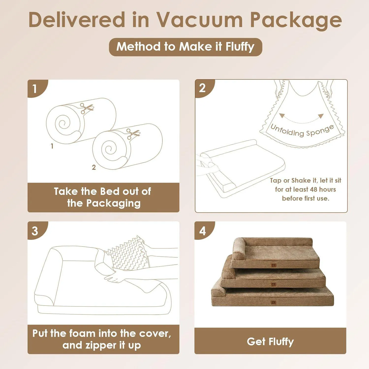 Cama Ortopédica para Perros Medianos de 76 x 50 cm 7