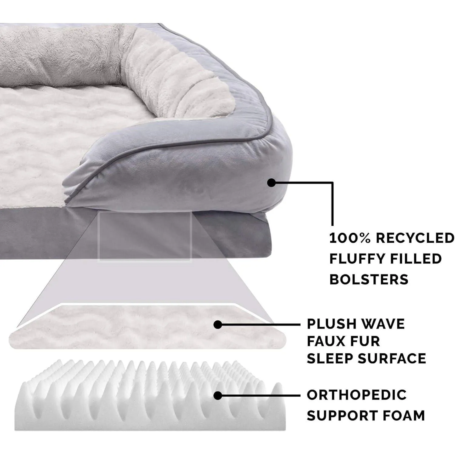 Cama Ortopédica para Perros con Cojines 76 x 50 cm 4
