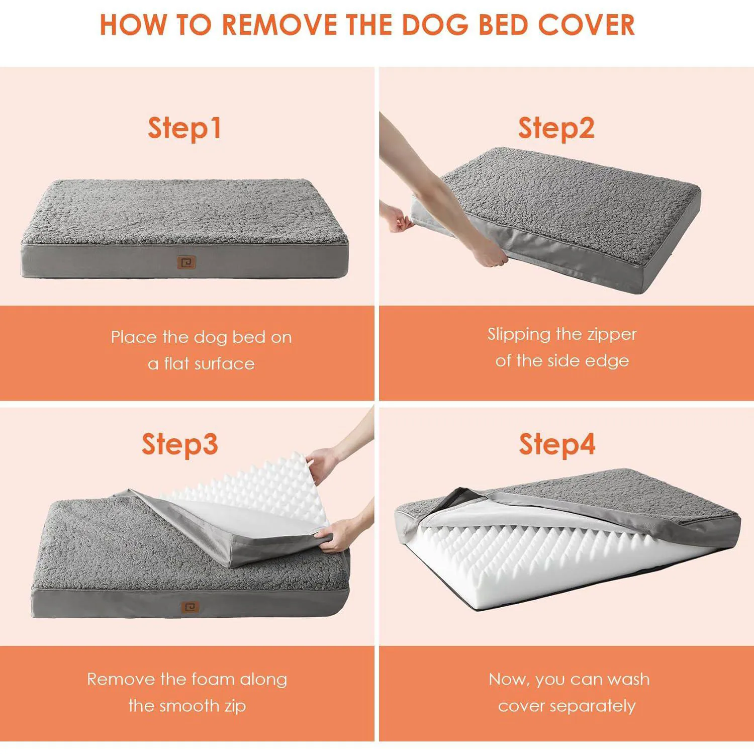 Cama Ortopédica para Perros Grandes de 88.9 x 58.4 cm 6