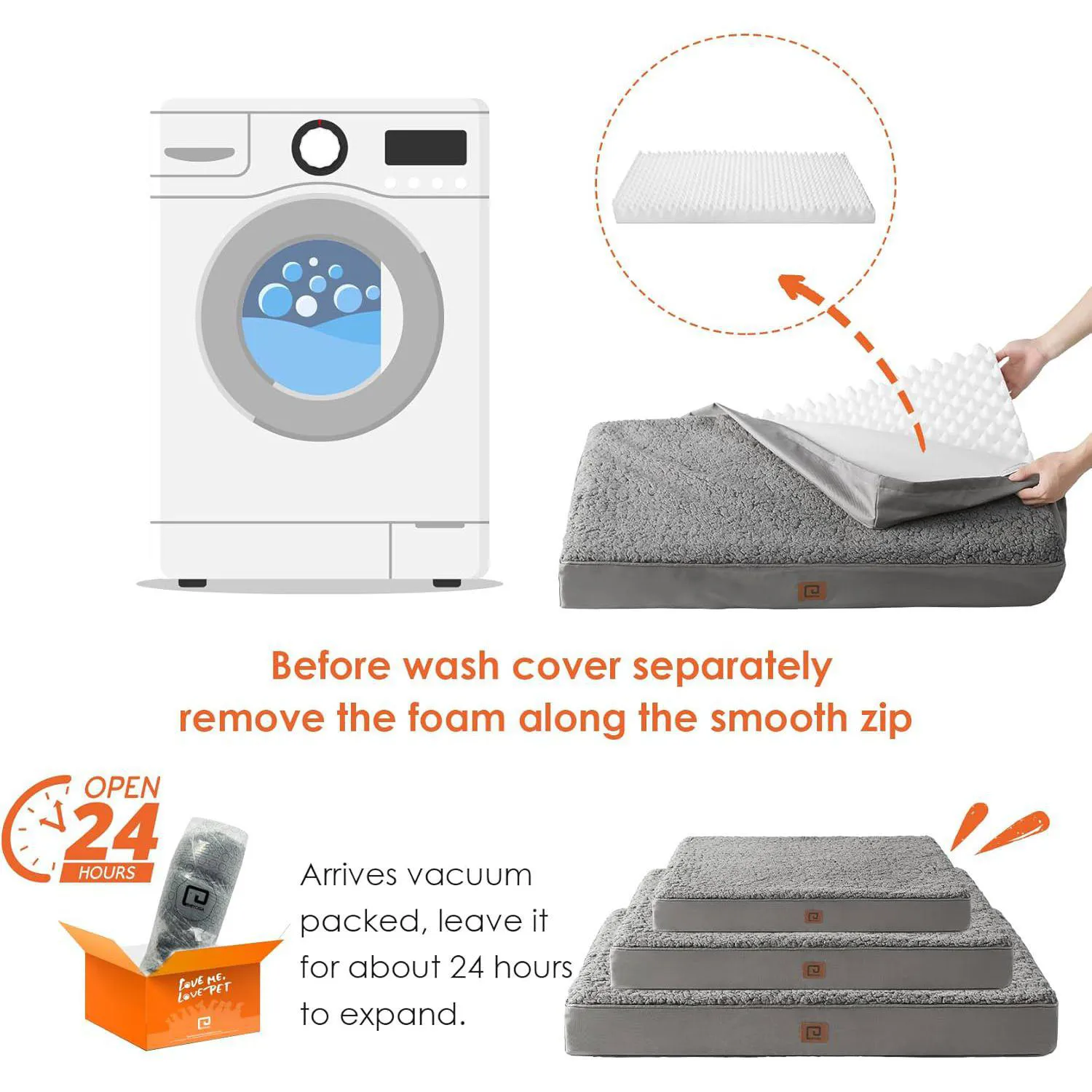 Cama Ortopédica para Perros Grandes de 88.9 x 58.4 cm 7