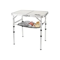 Mesa de Campamento de Altura Ajustable con Capa de Malla