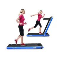 Gymax Caminadora Plegable 2 en 1 con Bluetooth y Control Remoto
