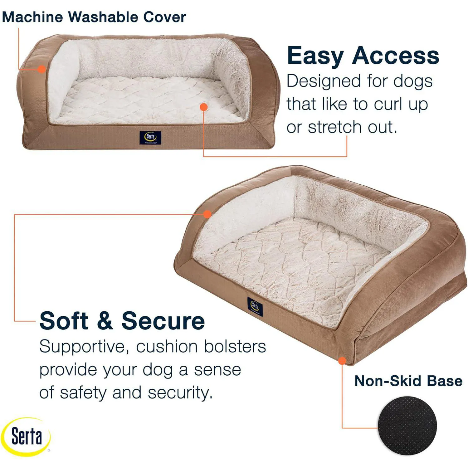 Cama Acolchada Ortopédica para Mascotas 3