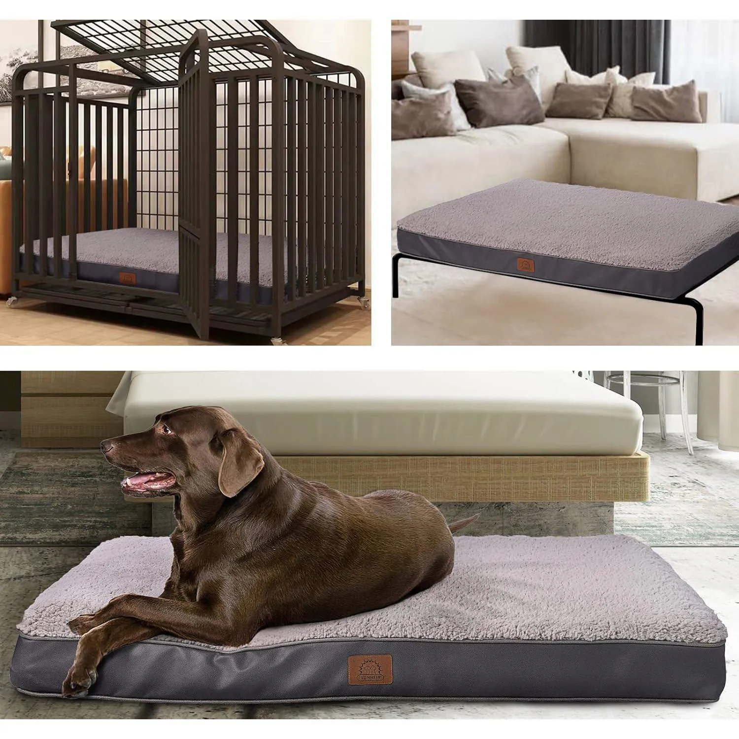 Cama Ortopédica para Mascotas con Funda Impermeable Extraíble 6