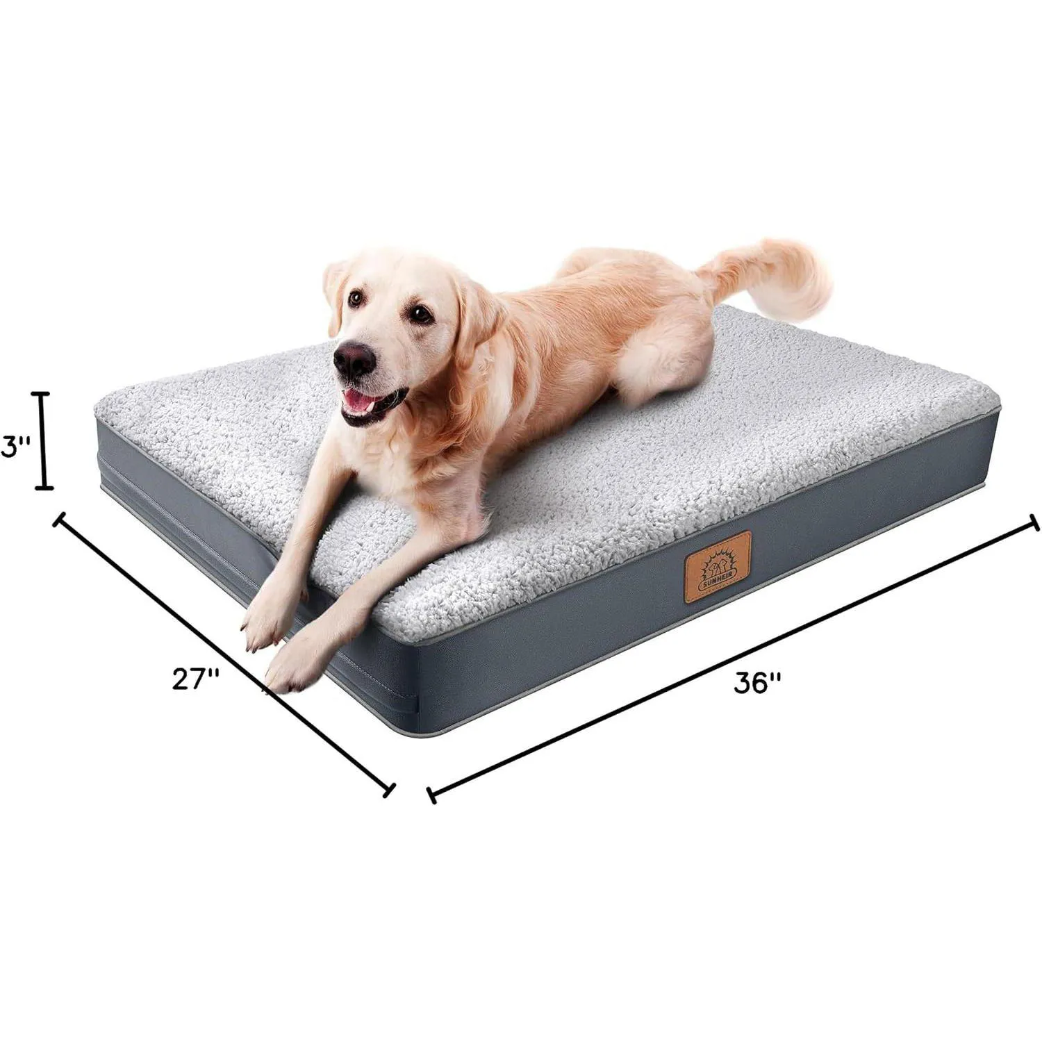 Cama Ortopédica para Mascotas con Funda Impermeable Extraíble 7