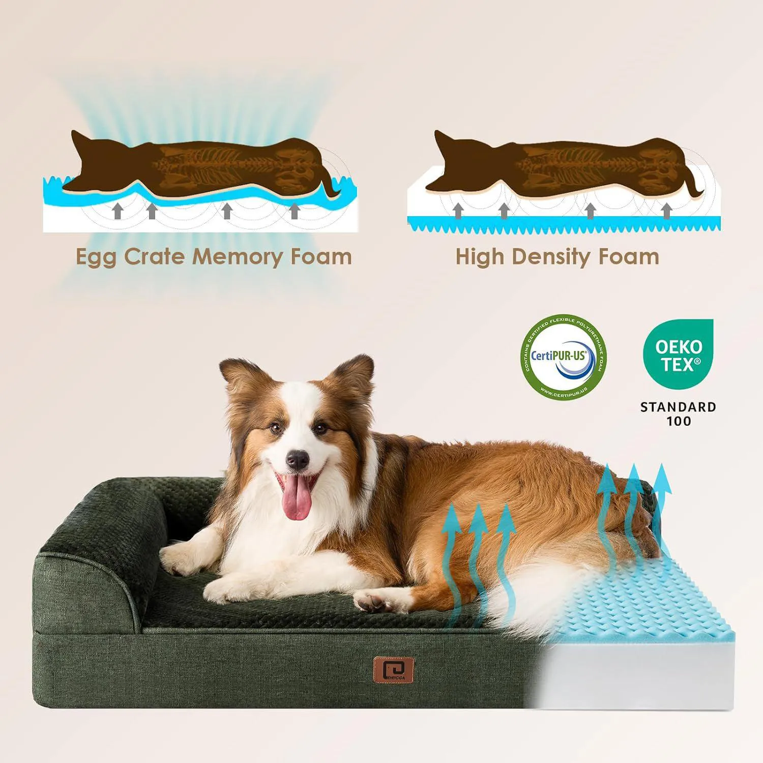 Cama Ortopédica de Espuma viscoelástica para Mascotas 4