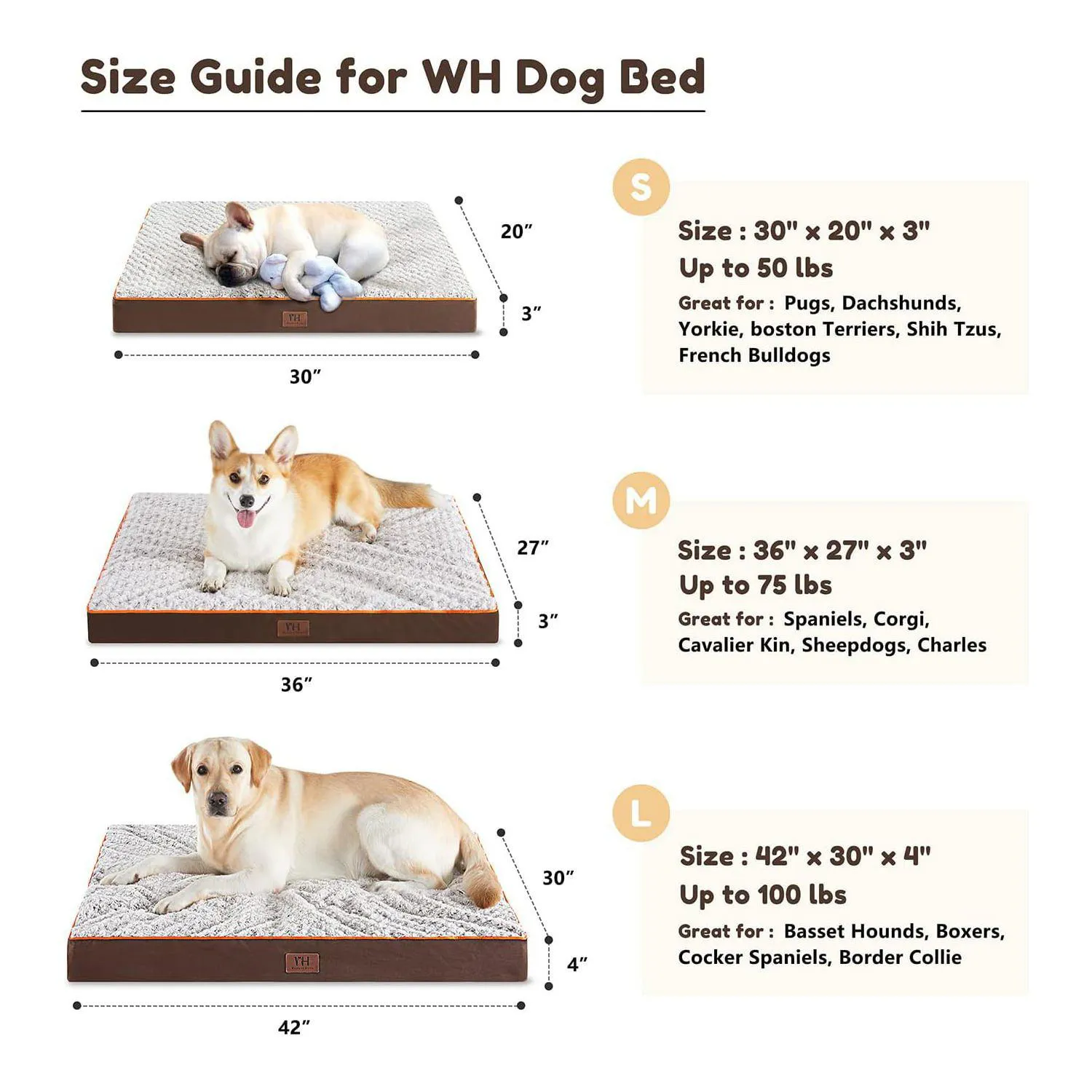 Cama Ortopédica para Mascotas Impermeable con Funda Extraíble 5