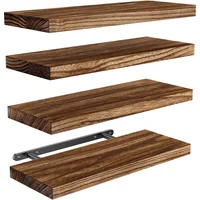Set x4 Estantes Flotantes de Madera