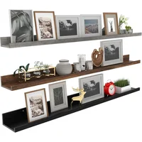 Estantes Flotantes para Montaje en Pared de Madera Estilo Moderno