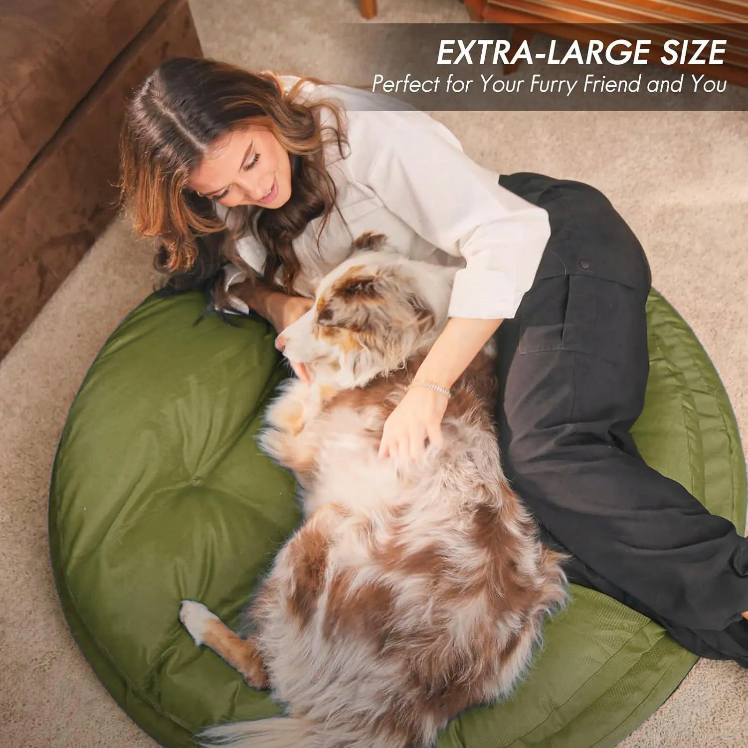 Cama Ortopédica para Mascotas Grandes con Cubierta Lavable
