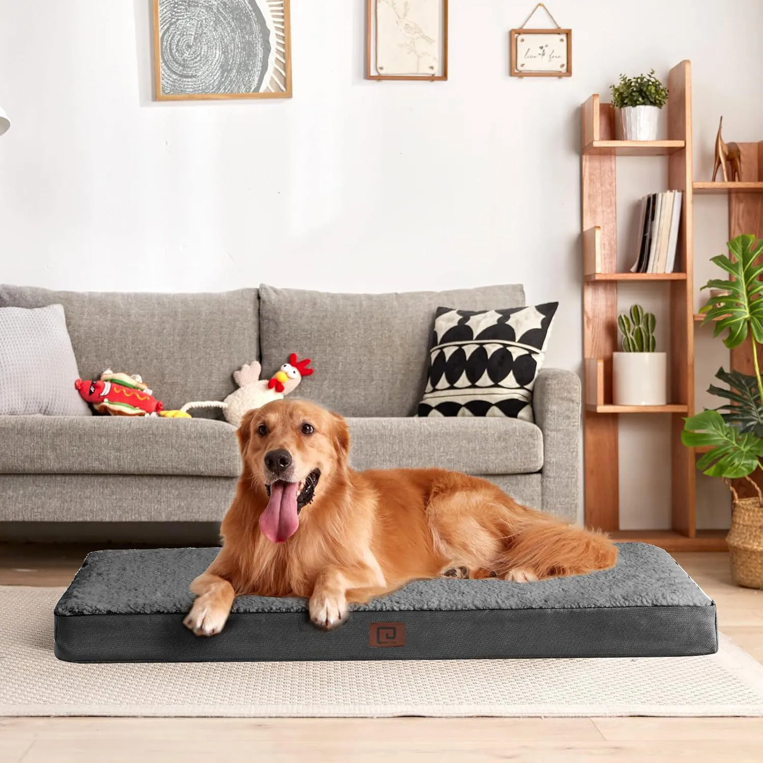 Cama Ortopédica para Mascotas Grandes con Funda Extraíble Lavable 6