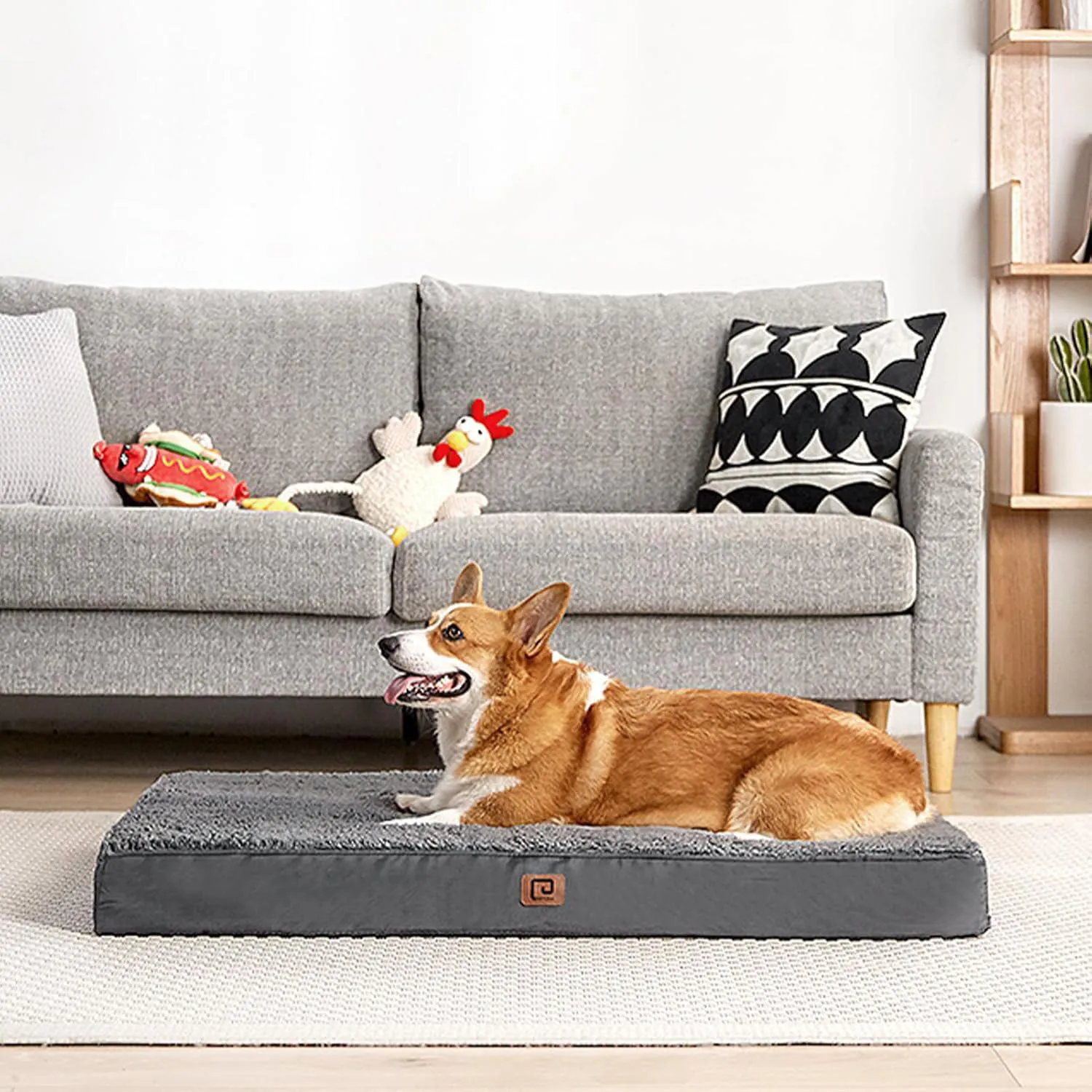 Cama Ortopédica para Mascotas Grandes con Funda Extraíble Lavable 8