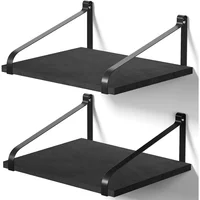 Set x2 Estantes Flotantes de Madera