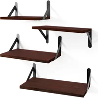 Set x4 Estanterías Flotantes de Madera