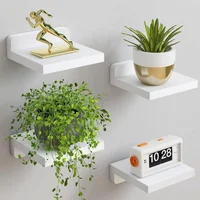 Set x4 Estantes Flotantes de Madera