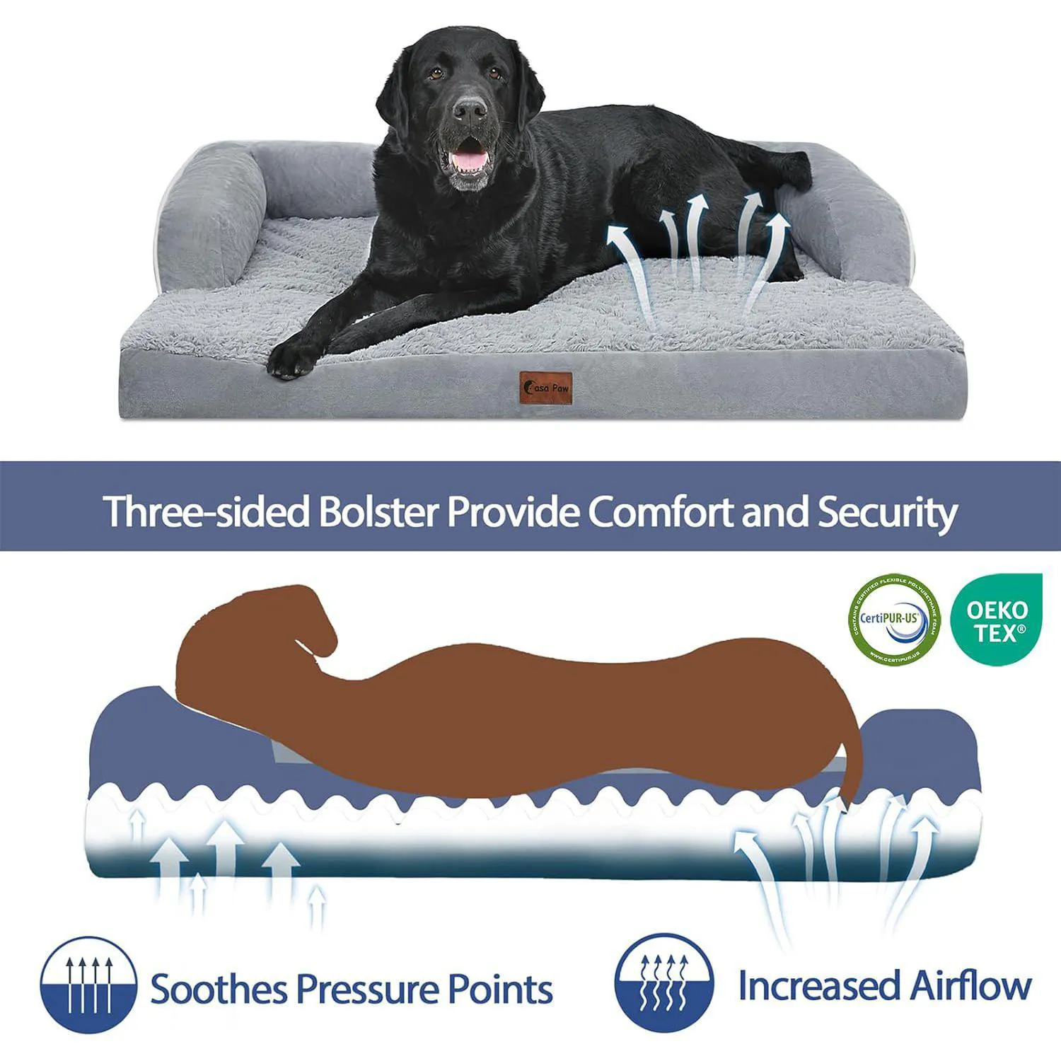 Cama Ortopédica Grande para Perros