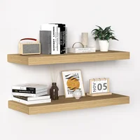 Set x2 Estantes Flotantes de Madera
