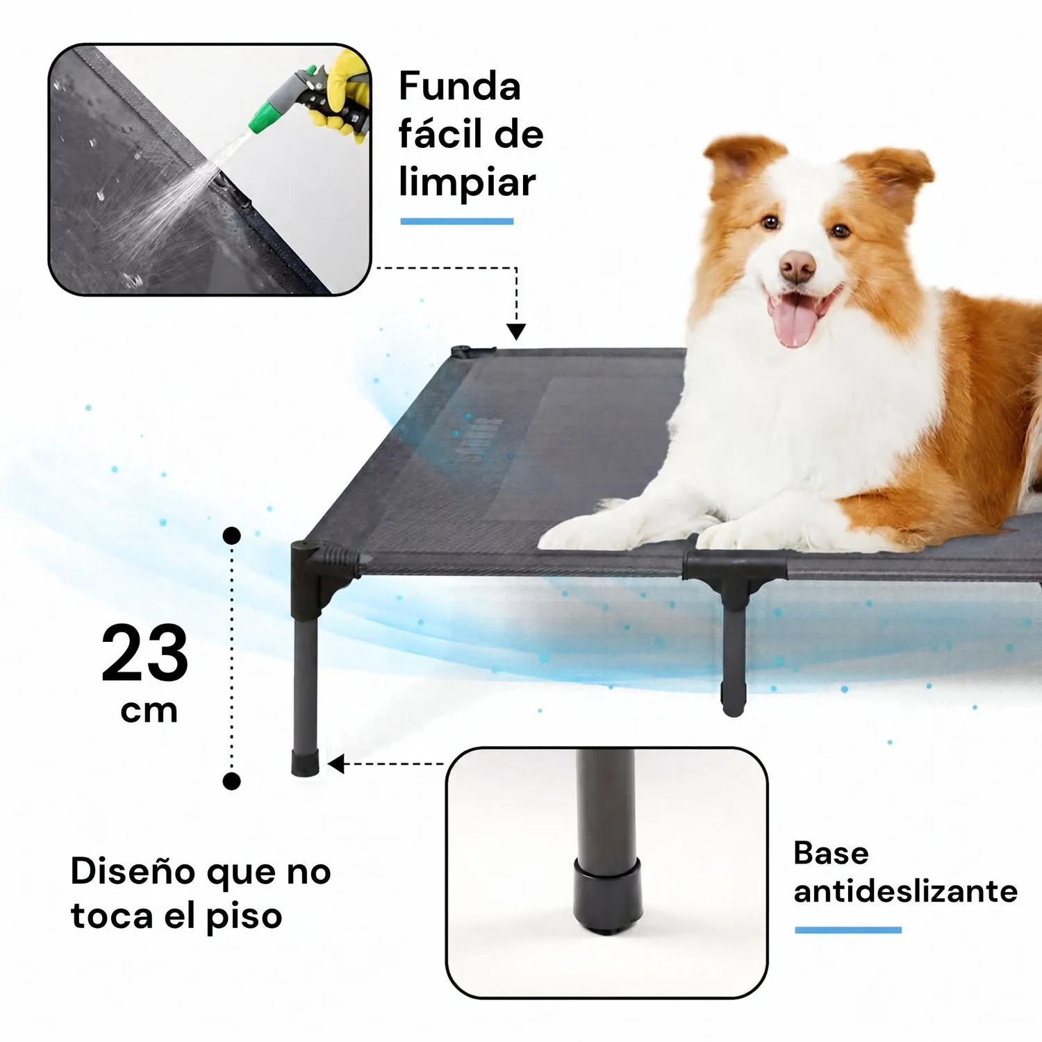 Cama Elevada para Mascotas Impermeable 3