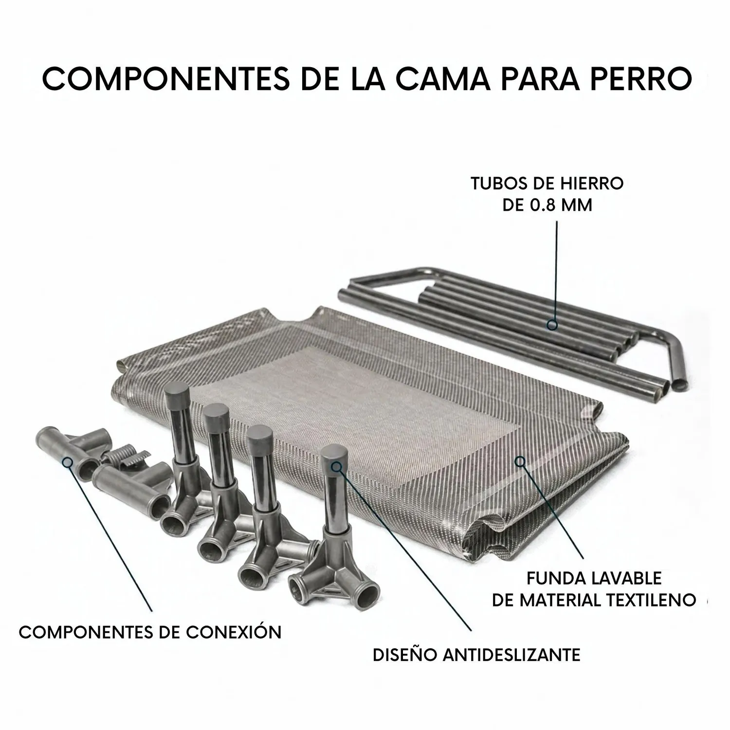 Cama Elevada para Mascotas Impermeable 9