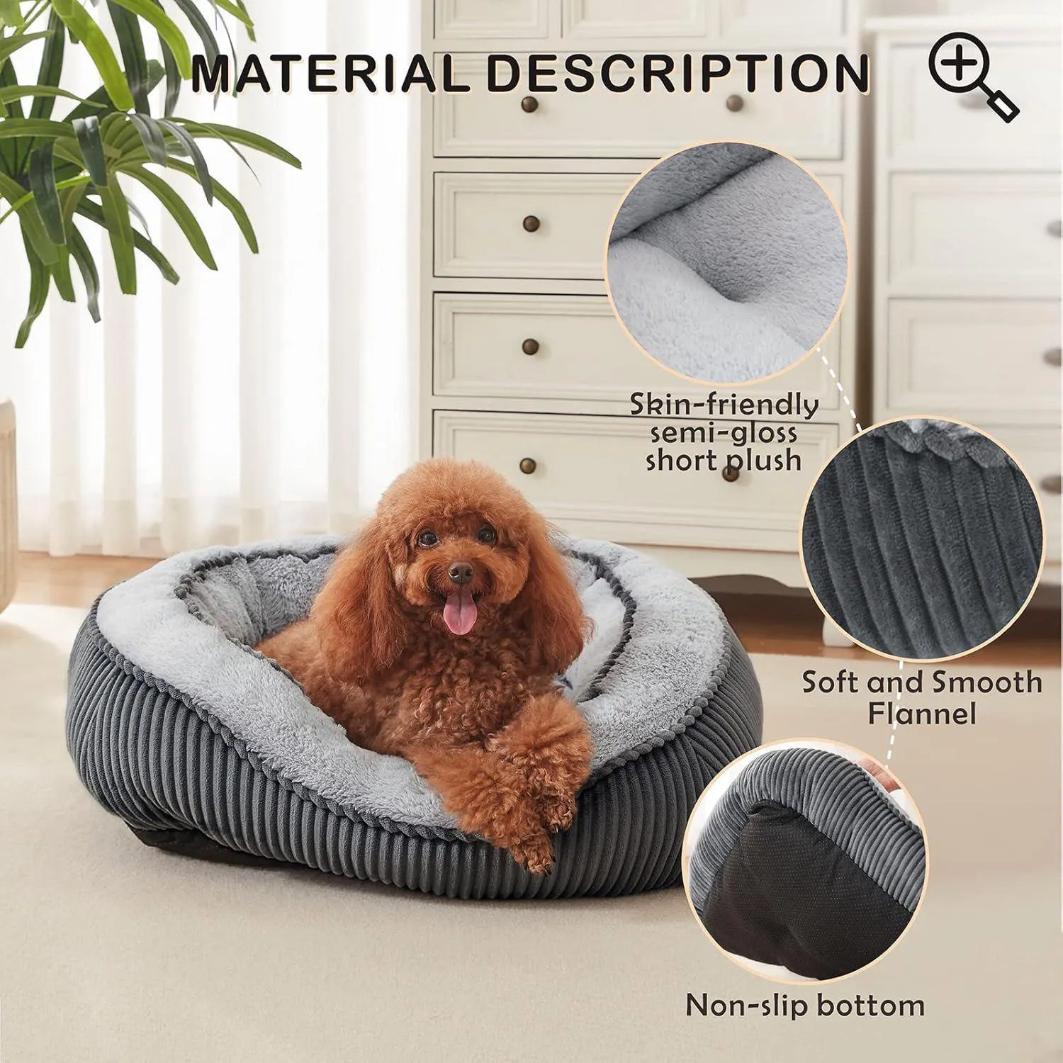 Cama para Mascotas Ortopédica con Diseño Lavable 4