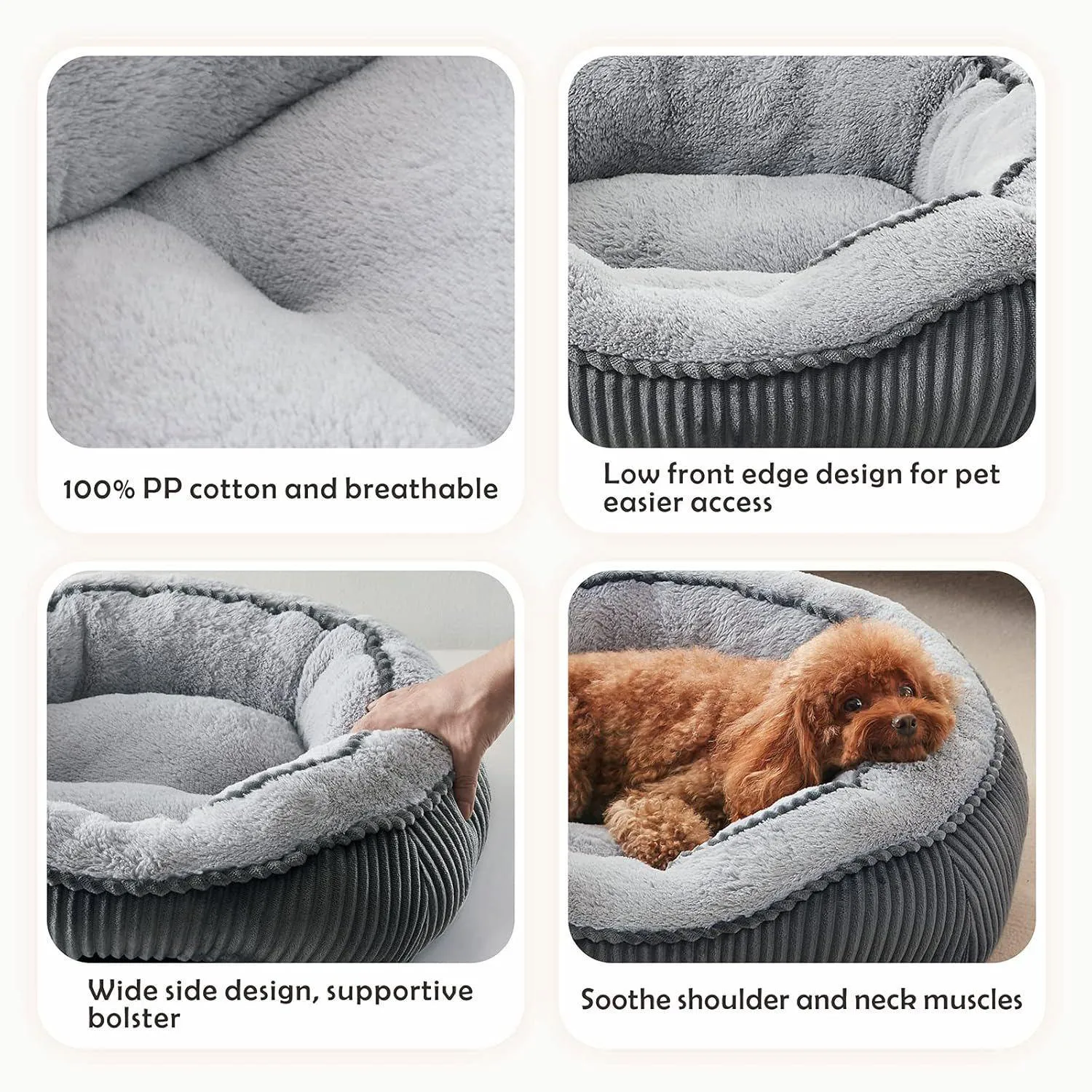 Cama para Mascotas Ortopédica con Diseño Lavable 5