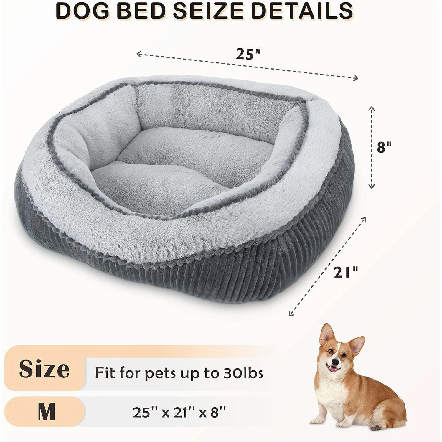 Cama para Mascotas Ortopédica con Diseño Lavable 6