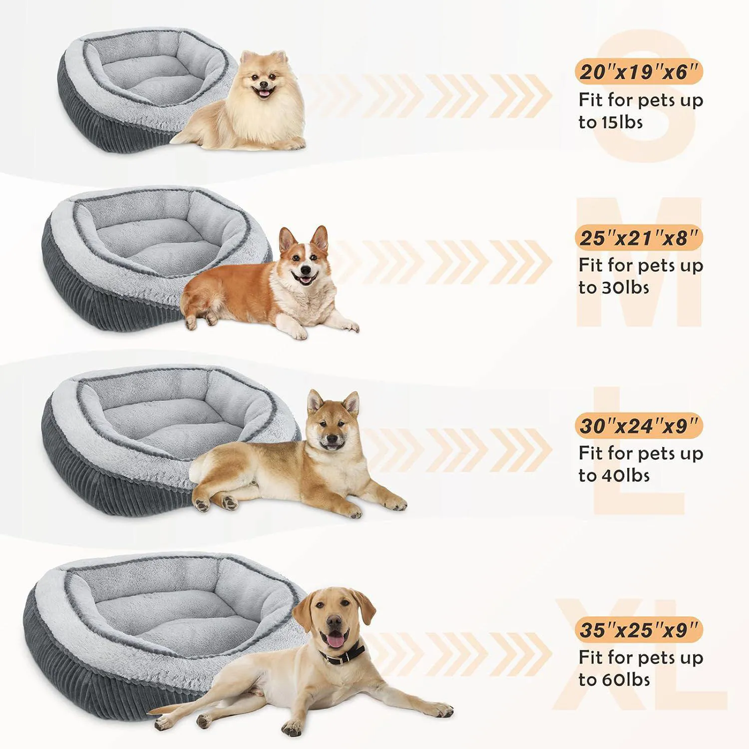 Cama para Mascotas Ortopédica con Diseño Lavable 7