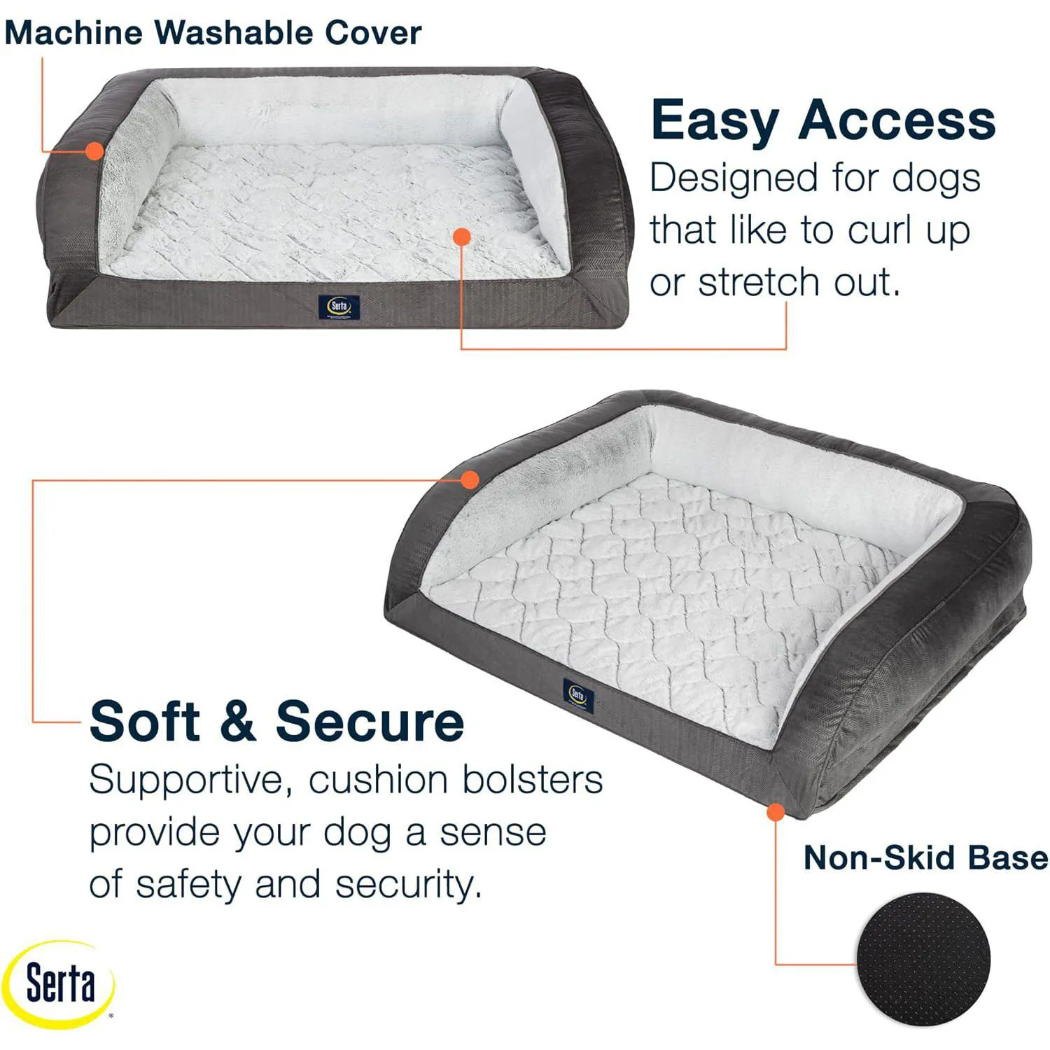 Cama Ortopédica Acolchada para Mascotas 3