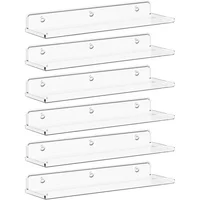 Estantes Flotantes para Pared de Acrílico Transparente