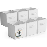 6 Unidades de Cestas de Almacenamiento de Tela Plegables