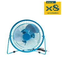 Mini Ventilador USB Metálico Pc 4 Pulgadas Set X 8 Unidades