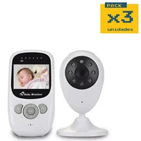 Monitor Cámara para Bebé Inalámbrica Visión Nocturna Set X 3 Unidades