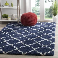 Alfombra Safavieh con Diseño de Enrejado Color Azul Marino de 122x183 cm