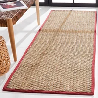 Alfombra Safavieh de Fibra Natural Color Rojo de 68x243 cm