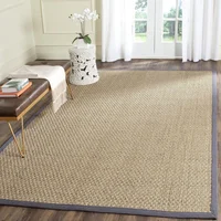 Alfombra Safavieh de Fibra Natural Color Gris Oscuro de 91x152 cm